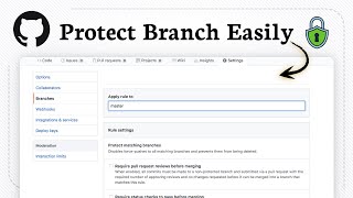 how to enable branch protection from GitHub