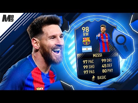 FIFA 17 TOTY MESSI REVIEW | 98 TOTY MESSI | FIFA 17 ULTIMATE TEAM PLAYER REVIEW