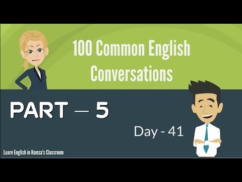 100 Common English Conversations - (PART - 05) -  Day  41 - 50 - Improve Speaking Skills