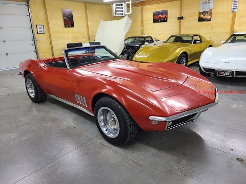 1968 Red Corvette Convertible 4spd For Sale Video