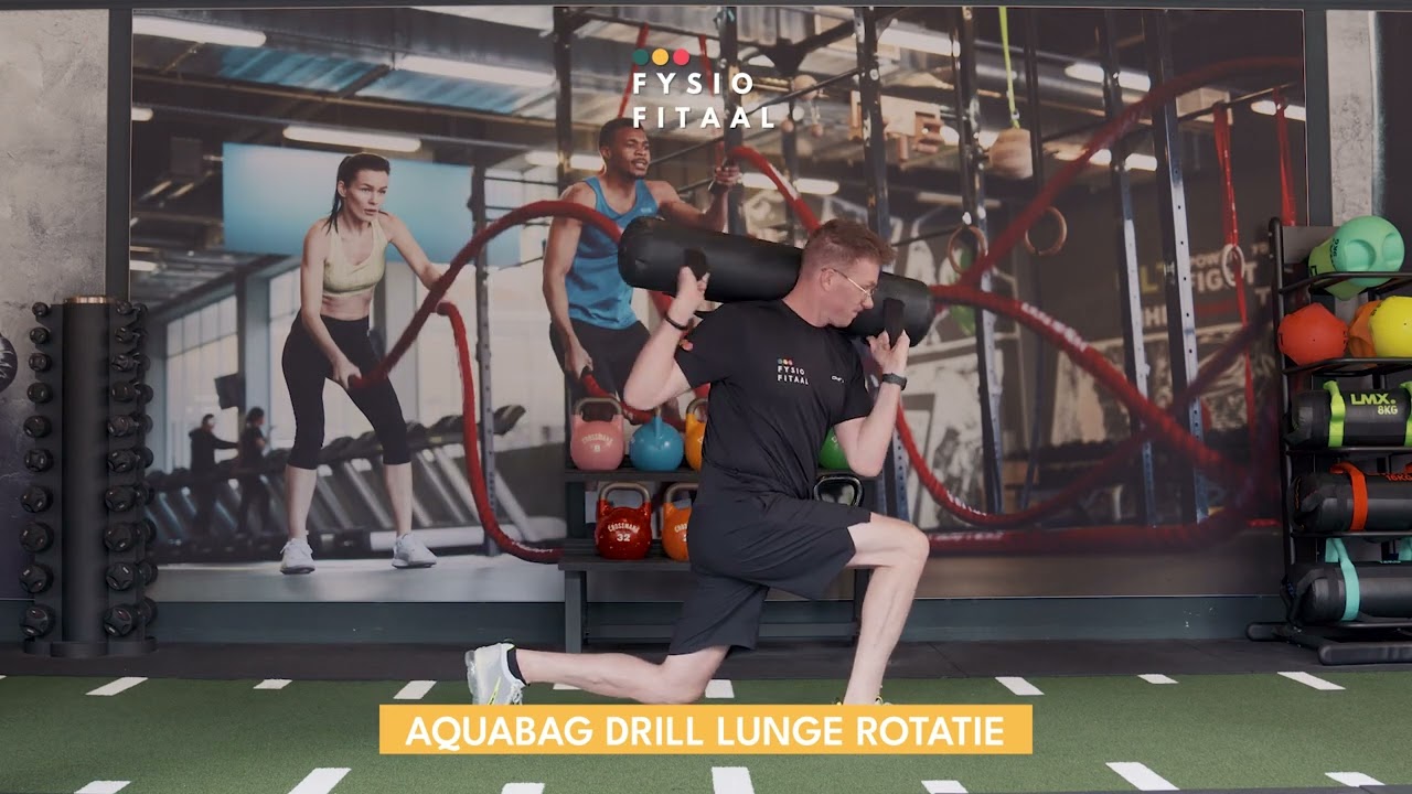 Video thumbnail: Aquabag Drill Lunge Rotation - instructional video