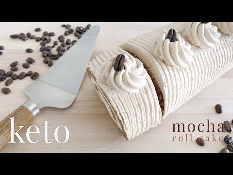 Keto Mocha Roll Cake
