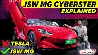 JSW MG Cyberster Super Electric Car | Tesla Roadster India, KIA EV6, Ioniq 5 Rival | MG Cars India