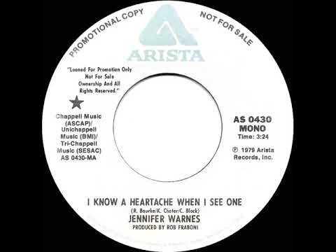 1979 Jennifer Warnes - I Know A Heartache When I See One (mono radio promo 45)