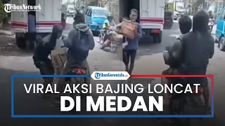 Viral Aksi Nekat Bajing Loncat di Medan, Terlihat Buka Pintu Box dan Langsung Melarikan Diri