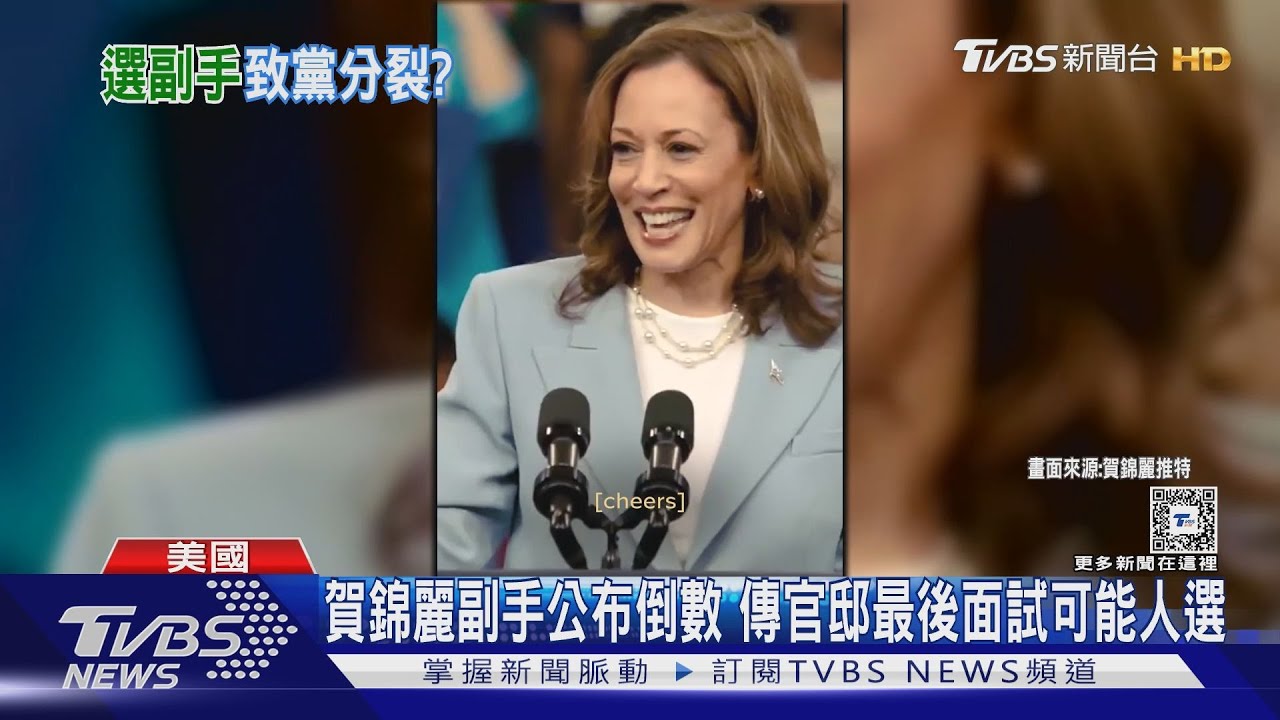 賀錦麗副手公布倒數 傳官邸最後面試可能人選