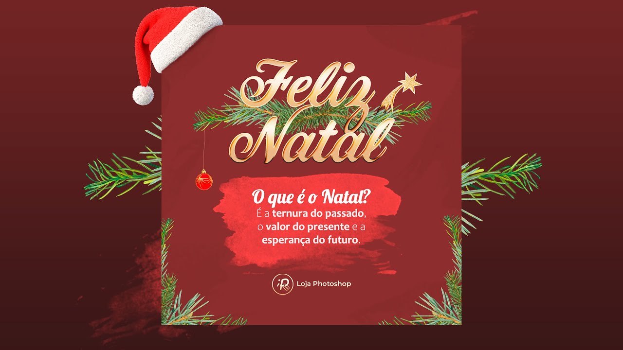 Post com Mensagem de Natal no Photoshop