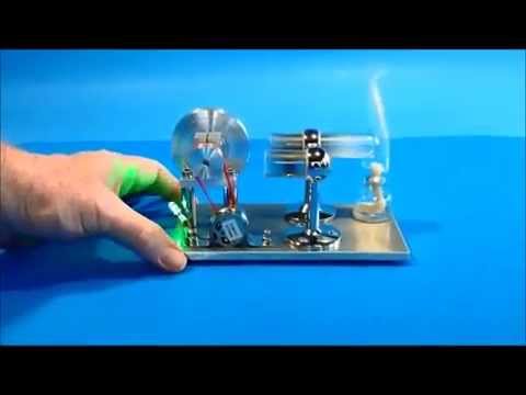 Amazoncom Sunnytech Hot Air Stirling Engine Motor Model Educational Toy Kits Electricity Generator C