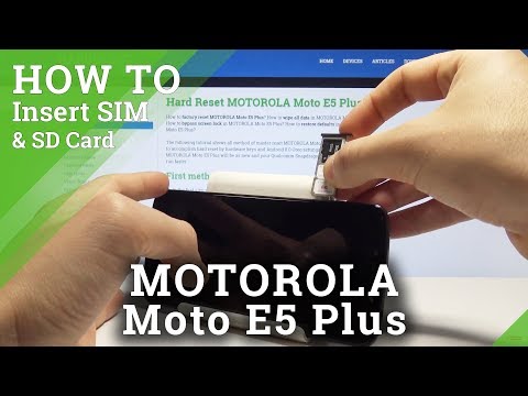 How to Insert SIM and SD in MOTOROLA Moto E5 Plus - Install Nano SIM and Micro SD Card