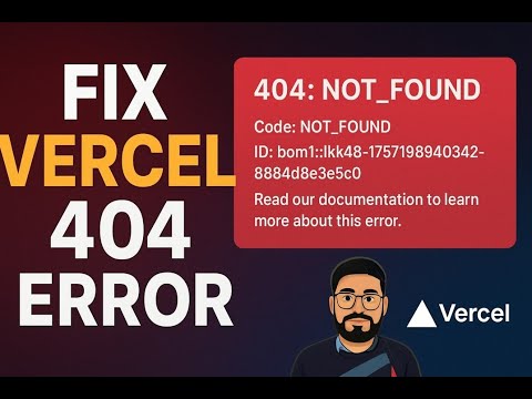 Vercel 404 Error Solve | How to Fix 404 Not Found in Vercel (Hindi)