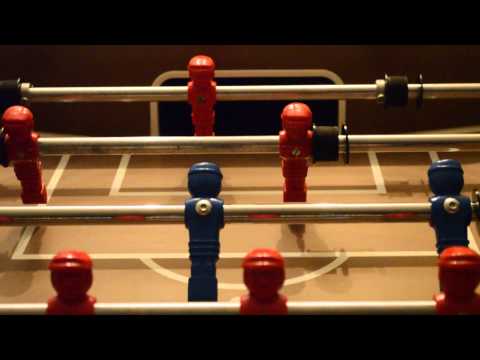 Die vier besten kickertricks : pull shot ,jet,pin shot,back pin