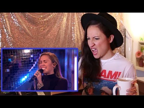 Vocal Coach REACTS to MILEY CYRUS- MARK RONSON- NO TEARS LEFT TO CRY (Ariana Grande cover)