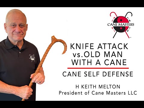 Knife Attack vs. Old Man With A Cane