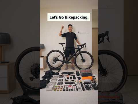 Bikepacking Setup in 30 seconds ????????⛺️ #camping #asmr #bikepacking #cycling