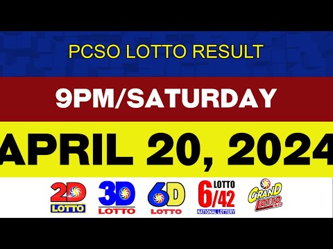 Lotto Results Today APRIL 20 2024 9PM PCSO 2D 3D 6D 6/42 6/55