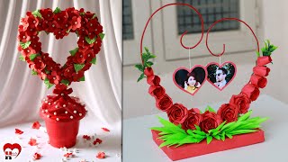 DIY - Gift's Ideas || How to Make Paper Heart Showpiece || DIY Room Decor