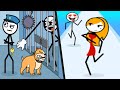 THIEF PUZZLE Vs RUN NOW All Levels Satisfying Double Mobile Gameplay Weegoon Stickman Games