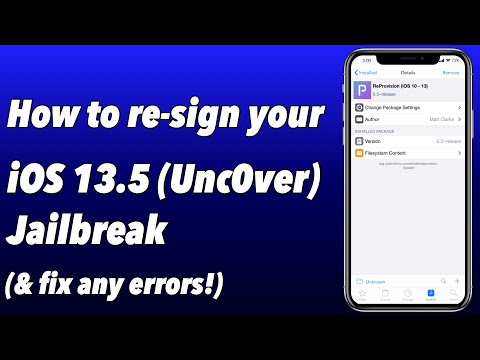 How to re-sign your iOS 13.5 Unc0ver Jailbreak