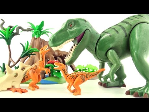 Playmobil Tyrannosaurus Rex with Velociraptors 4171 - T-Rex Dinosaur Toys - Dinosaurier Spielzeug