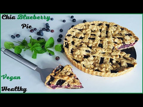 Healthy Chia Blueberry Pie Recipe -Tasty Vegan Pie
