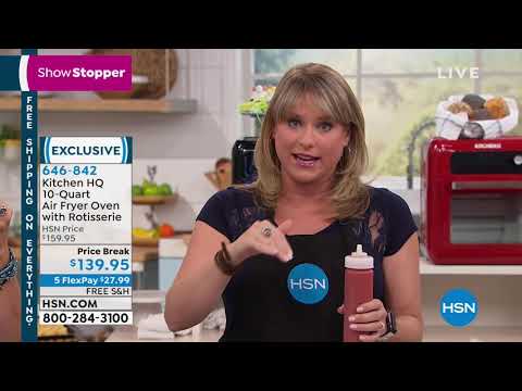 Kitchen HQ 10Quart Air Fryer Oven with Rotisserie