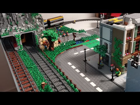 Die Zugstrecke und die Straßen | Lego Stadt Bau Teil 54