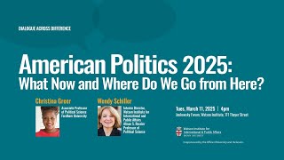 Christina Greer — American Politics 2025: What now and where do we go from here?
