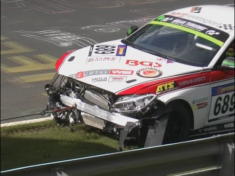 Nordschleife CRASH ACCIDENT UNFALL VLN Race BMW 235I CUP 11 10 2014