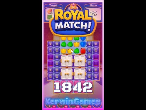 Royal Match Level 1842 - No Boosters Gameplay