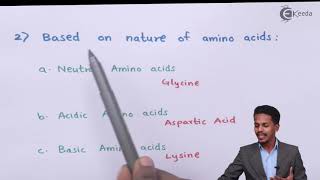 Classification of Alpha Amino Acids - Biomolecules - Chemistry Class 12