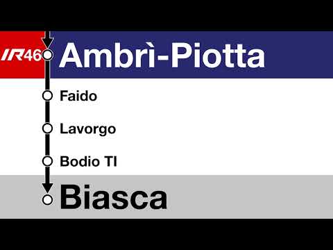 SOB Ansagen • IR46 Treno Gottardo • Zürich HB – Biasca (alle Stationen in Deutsch!)