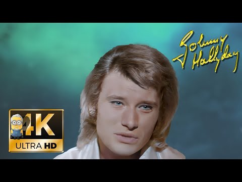 Johnny Hallyday AI 4K Colorized Restored - Que Je T'aime (1969)