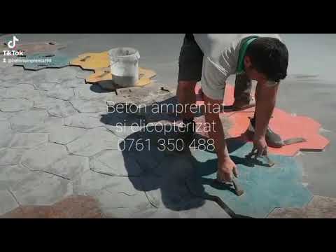 Beton amprentat și elicopterizat 0761 350 488,Potlogeni-Vale,Dâmbovița.Ciment decorativ,beton ieftin
