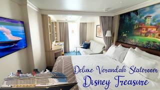 Deluxe Verandah Stateroom FULL TOUR Disney Treasure Cruise Ship - Stateroom Tour