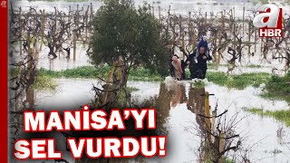 Manisa'da sel felaketi! Cadde ve sokaklar göle döndü | A Haber