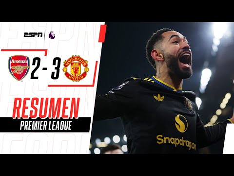 CUNHA LE PEGÓ DESDE LA CASA Y EL UNITED VENCIÓ AL LÍDER | Arsenal 2-3 M. United | RESUMEN