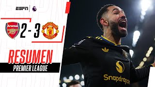 CUNHA LE PEGÓ DESDE LA CASA Y EL UNITED VENCIÓ AL LÍDER | Arsenal 2-3 M. United | RESUMEN