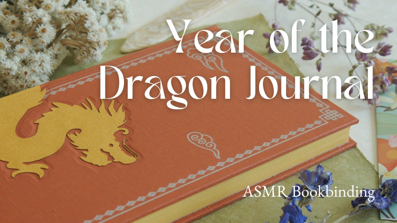 Making a journal for building inner strength 🐉 ASMR Bookbinding