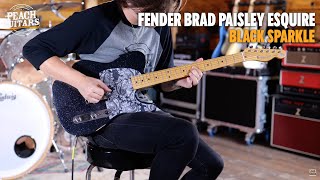 Video thumbnail for No Talking...Just Tones | Fender Artist Brad Paisley Esquire | Maple - Black Sparkle by Peach Guitars