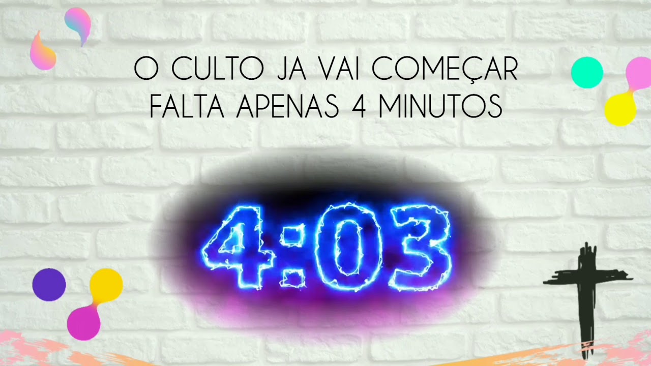 Contagem Regressiva Para Culto 10 min com seleção de músicas.