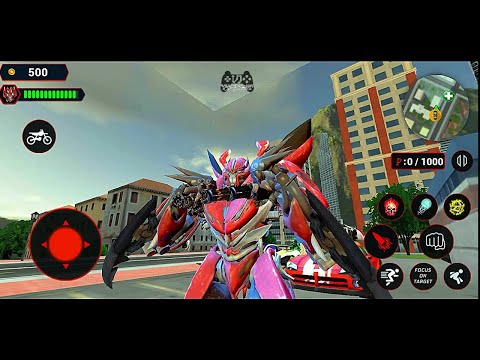 #dino ( #mirage ) #autobot story || Grand Robot Bike Transform War || Superhero Robot Games || part1