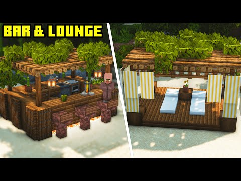 Minecraft | Beach Hangout Tutorial (Tiki Bar & Outdoor Bed) 🌞