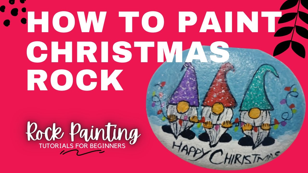 Easy Rock Painting Ideas - Painted Rocks for Christmas - 3 Dwarves Christmas Rock Paint Decor