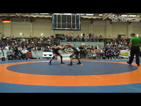 RINGEN DM 21 A-Jugend Freistil - FINALE 60kg Marcel Wagin vs. Manuel Wagin