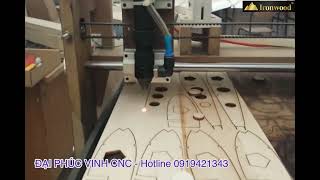 MÁY CẮT LASER GỖ TỰ NHIÊN DÀY 20mm. Máy Cắt Laser Cnc Ironwood Cắt Phi kim ( Da- SIMILI- LAMINATE..