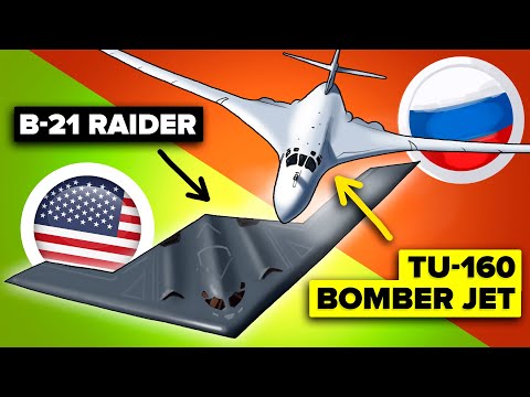 Russland gegen den neuen Tarnkappen-Bomber der USA (Tu-160 Bomber Jet vs. B-21 Raider)