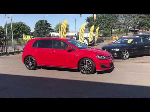 red Volkswagen Golf 2.0 TDI GTD Hatchback 5dr 2013 mk7