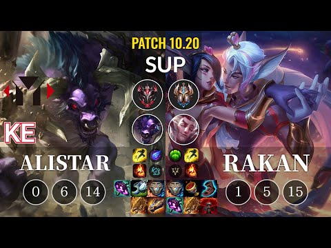 YM Ke Alistar vs Rakan Sup - KR Patch 10.20
