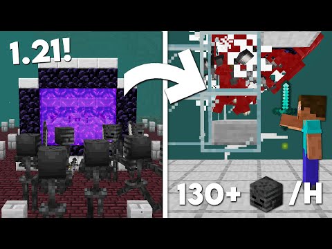 Minecraft 1.21 Wither Skeleton Farm - 130+ Per Hour