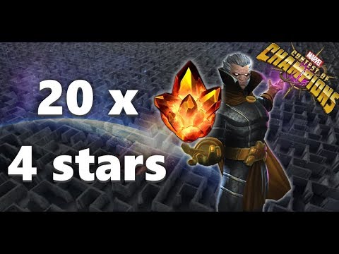 Insane LOL 20 x 4 Star Crystal Opening - Marvel Contest of Champions